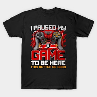 I Paused My Game  Video T-Shirt